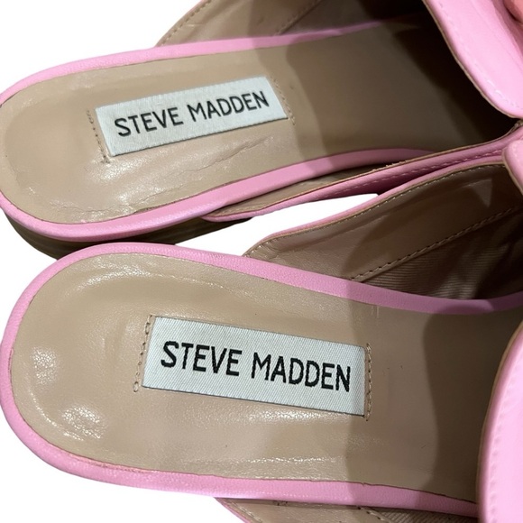 Steve Madden Women’s 7.5 Kiki Vegan Slip On Barbie Pink Loafer Shoes - Picture 6 of 7